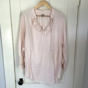 Aerie pink striped shirt